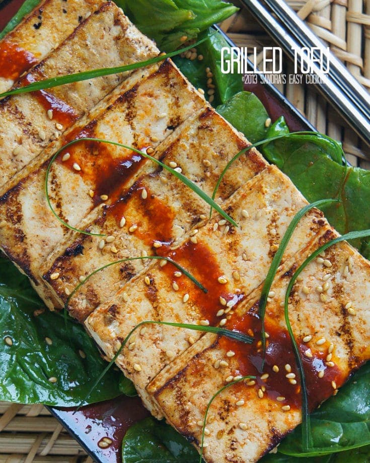 Grilled Marinated Tofu Sandra's Easy Cooking