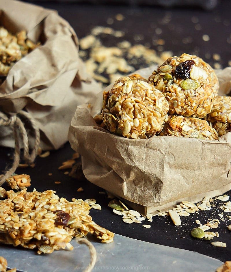No Bake Muesli Peanut Butter Energy Bites Sandra's Easy Cooking