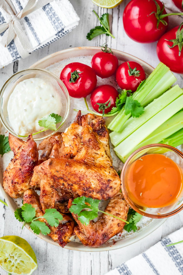 Air Fryer Zesty Rosemary Lime Chicken Wings