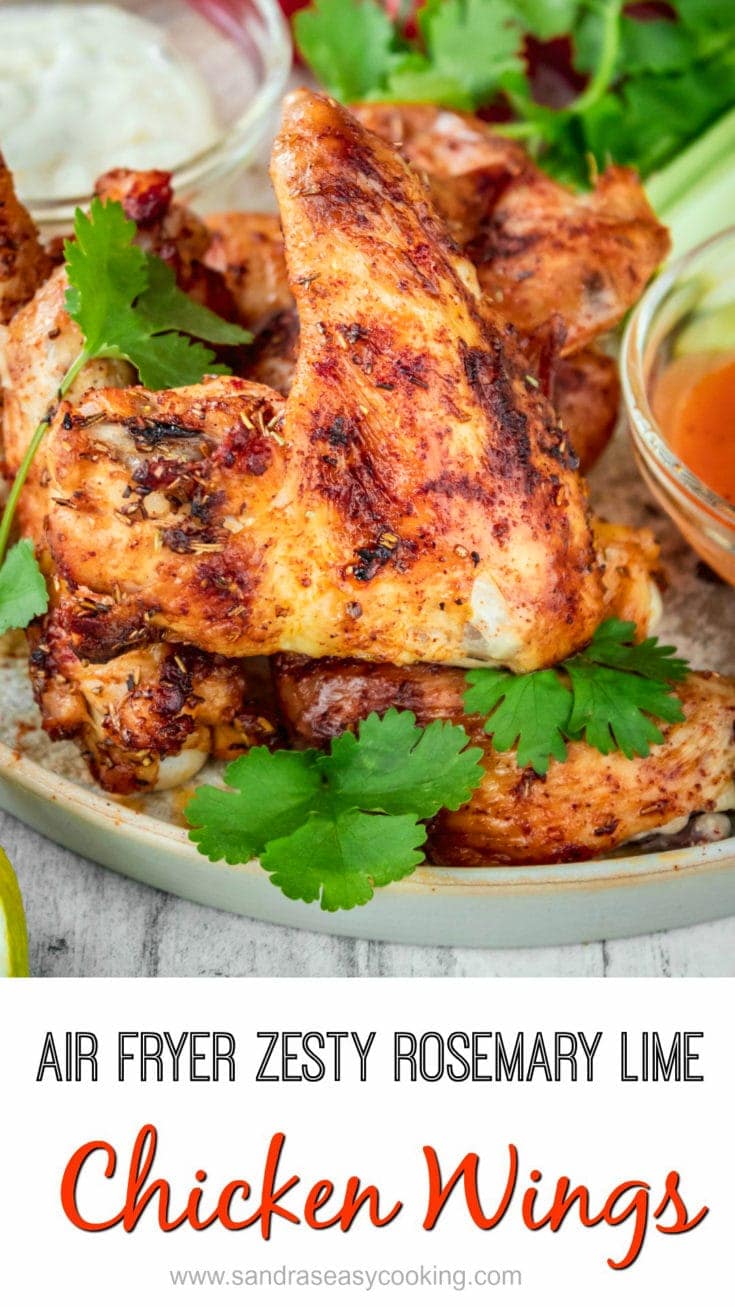Air Fryer Zesty Rosemary Lime Chicken Wings Sandra's Easy Cooking