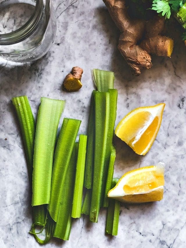 Celery, Ginger and Lemon Juice