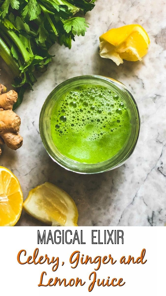 Celery Ginger and Lemon Juice Magical Elixir Sandra's Easy Cooking
