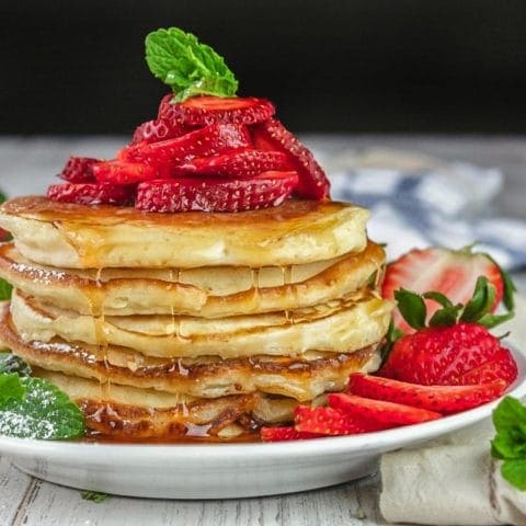 Fluffy Cream Cheese Pancakes