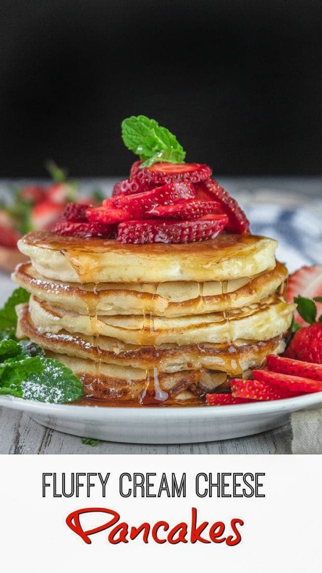 Fluffy Cream Cheese Pancakes