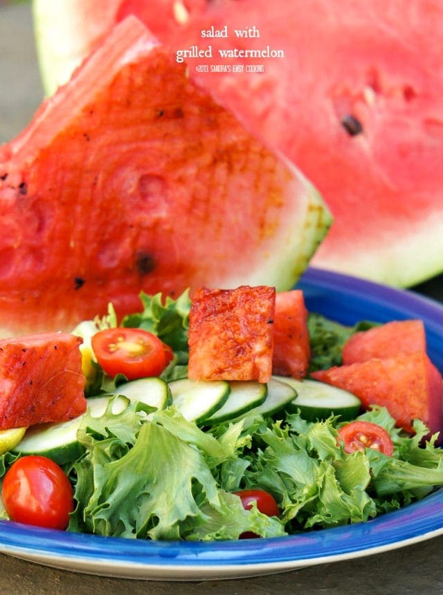 Salad with Chipotle Grilled Watermelon