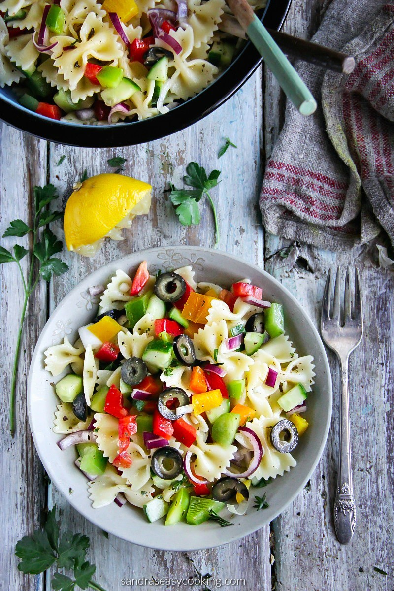 Vegetarian Pasta Salad Recipe - Sandra's Easy Cooking