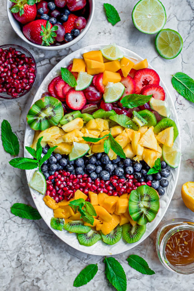 Fruit Salad with Citrus-Maple Dressing