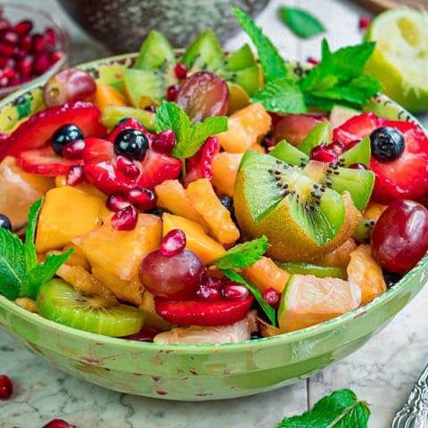 Fruit Salad with Citrus-Maple Dressing