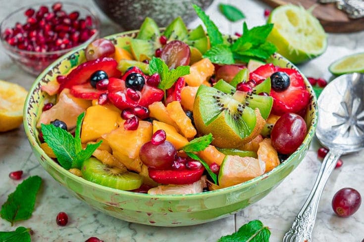 Fruit Salad with Citrus-Maple Dressing