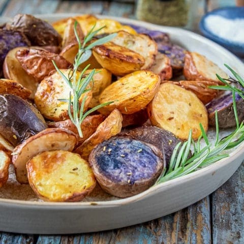 Air Fryer Rainbow Potatoes with Rosemary