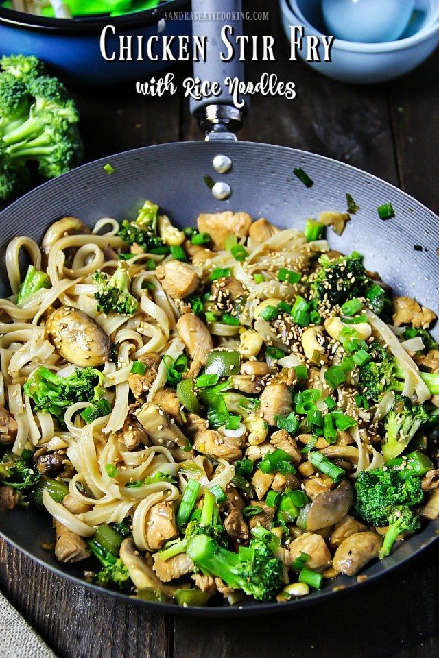 Chicken Stir Fry with Rice Noodles Recipe