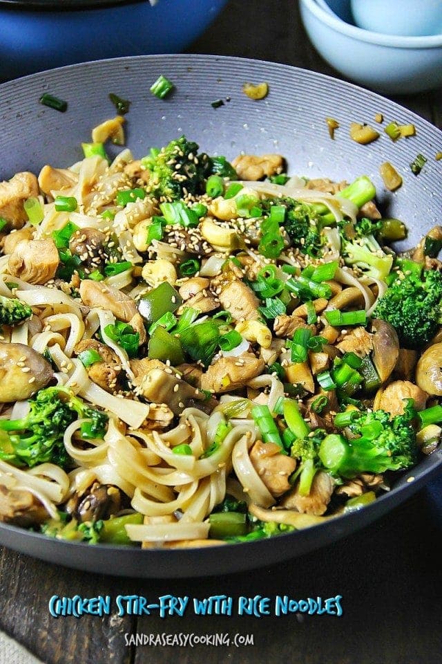 Chicken Stir Fry with Rice Noodles