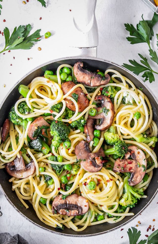 Green Vegetable Summer Spaghetti