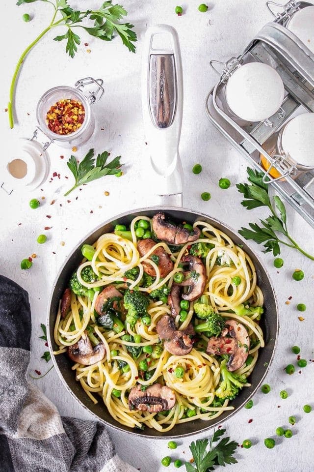 Green Vegetable Summer Spaghetti