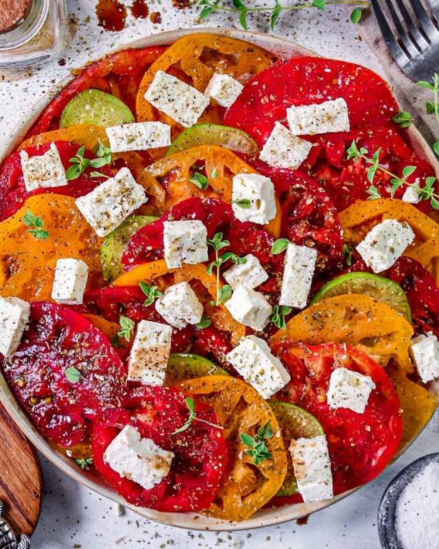 Heirloom Tomato Feta Salad Recipe