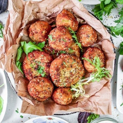 Potato and Beef Everything Bagel Croquettes