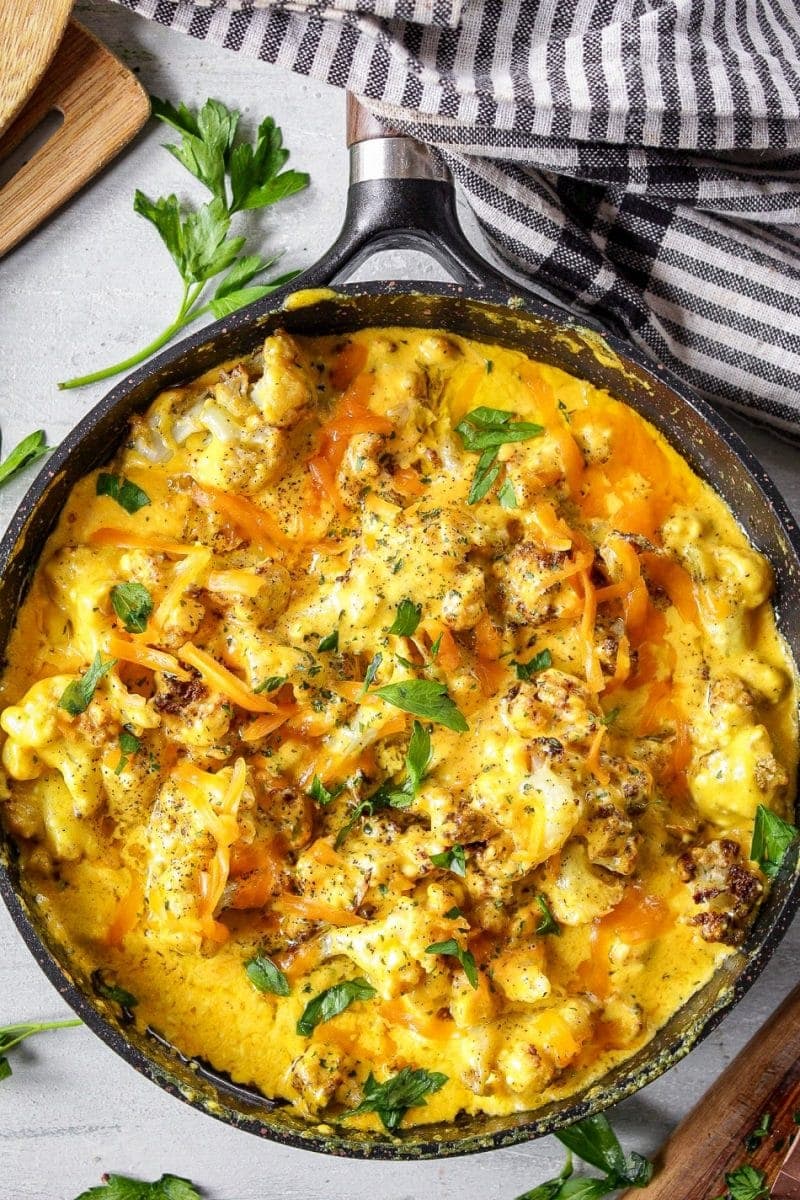 Roasted Cauliflower and Cheese