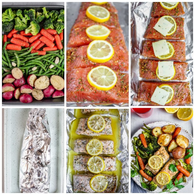 Salmon and Vegetables Sheet Pan Dinner - Sandra's Easy Cooking