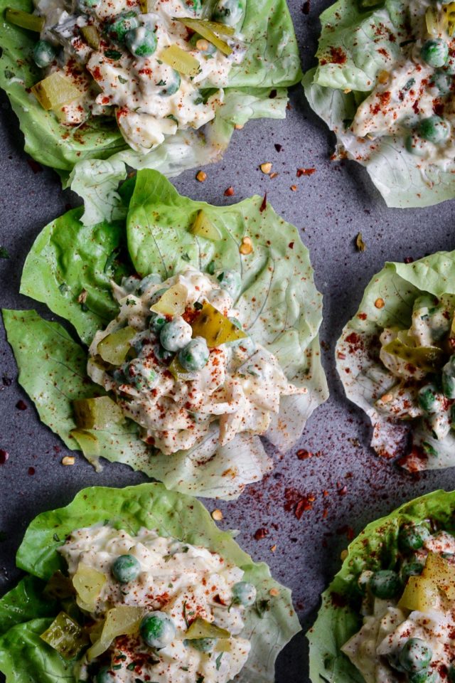 Chicken and Egg Salad Lettuce Wraps