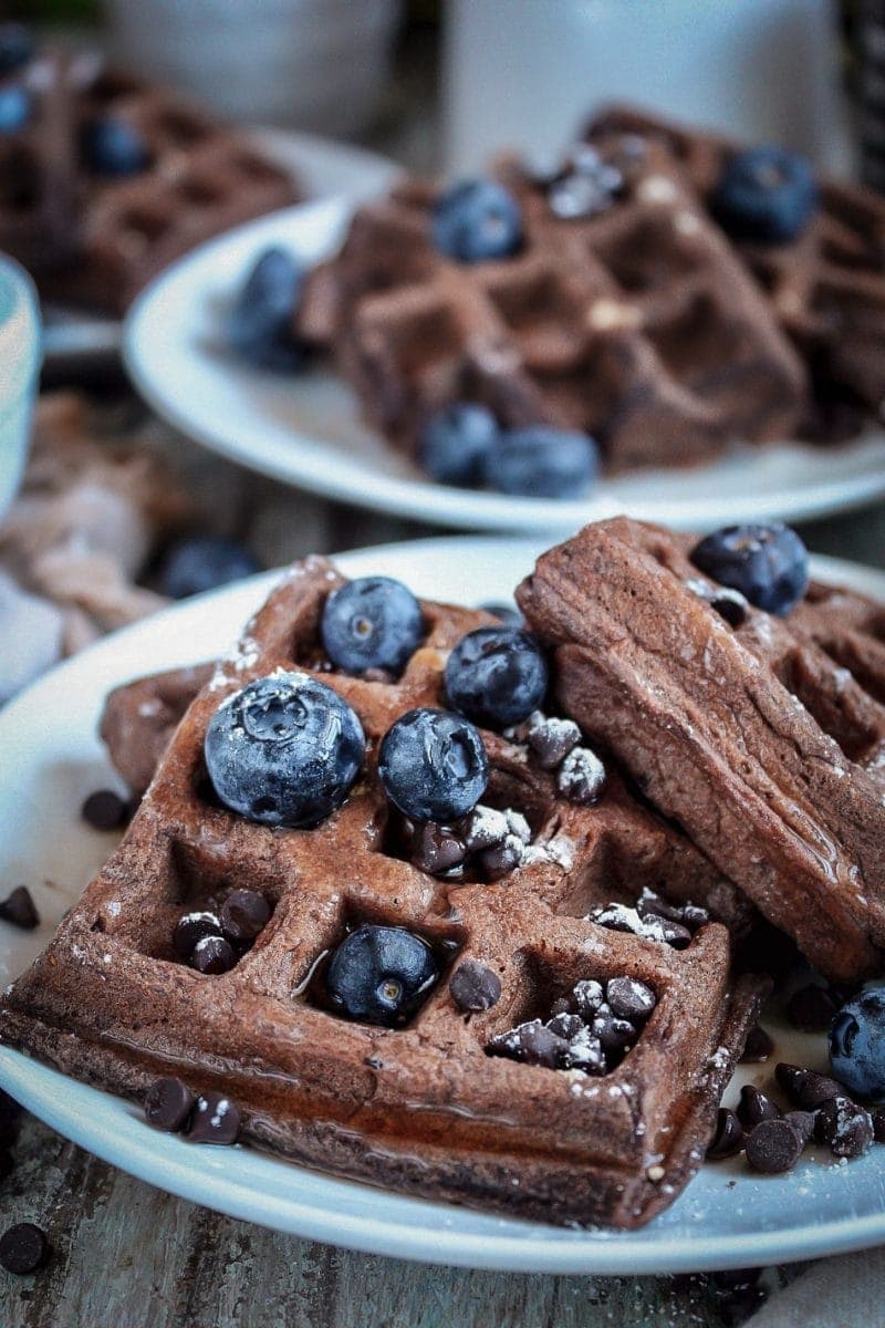 PB2 GlutenFree Chocolate Waffles Recipe Sandra's Easy Cooking