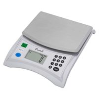 Escali Pana V136 Large Volume Measuring Kitchen/Baking/Cooking Scale, Preprogrammed with Over 500 Ingredients, LCD Digital Display, 13lb Capacity, Universal, Stainless