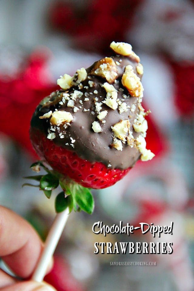 Chocolate Dipped Strawberries Sandra's Easy Cooking Dessert Recipes