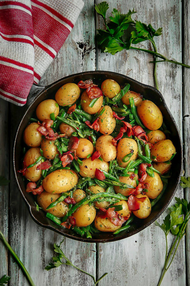 Southern Green beans and New Potatoes with Bacon