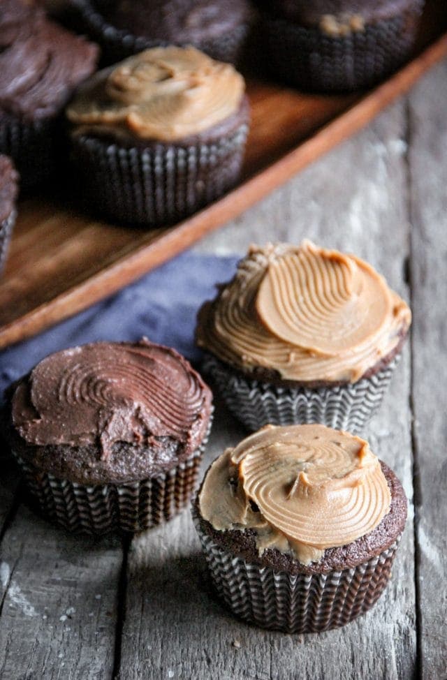 Chocolate Cupcakes with Marshmallow Cream