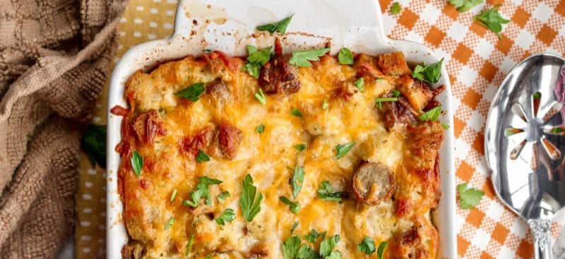 Herbed Stuffing Sausage Casserole Recipe • Sandra's Easy Cooking