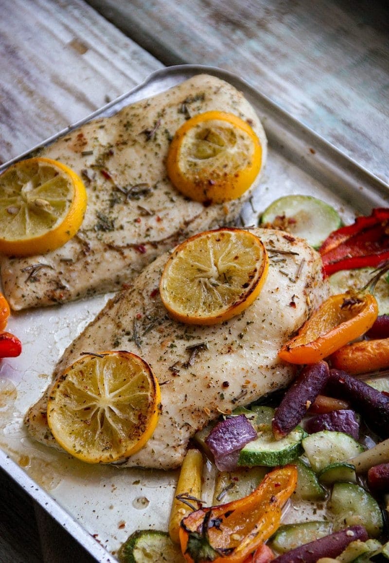 Lemon Herb Chicken and Veggies Sheet Pan Sandra's Easy Cooking