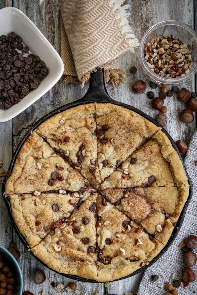 Sugar Cookies Chocolate Caramel Skillet Cake