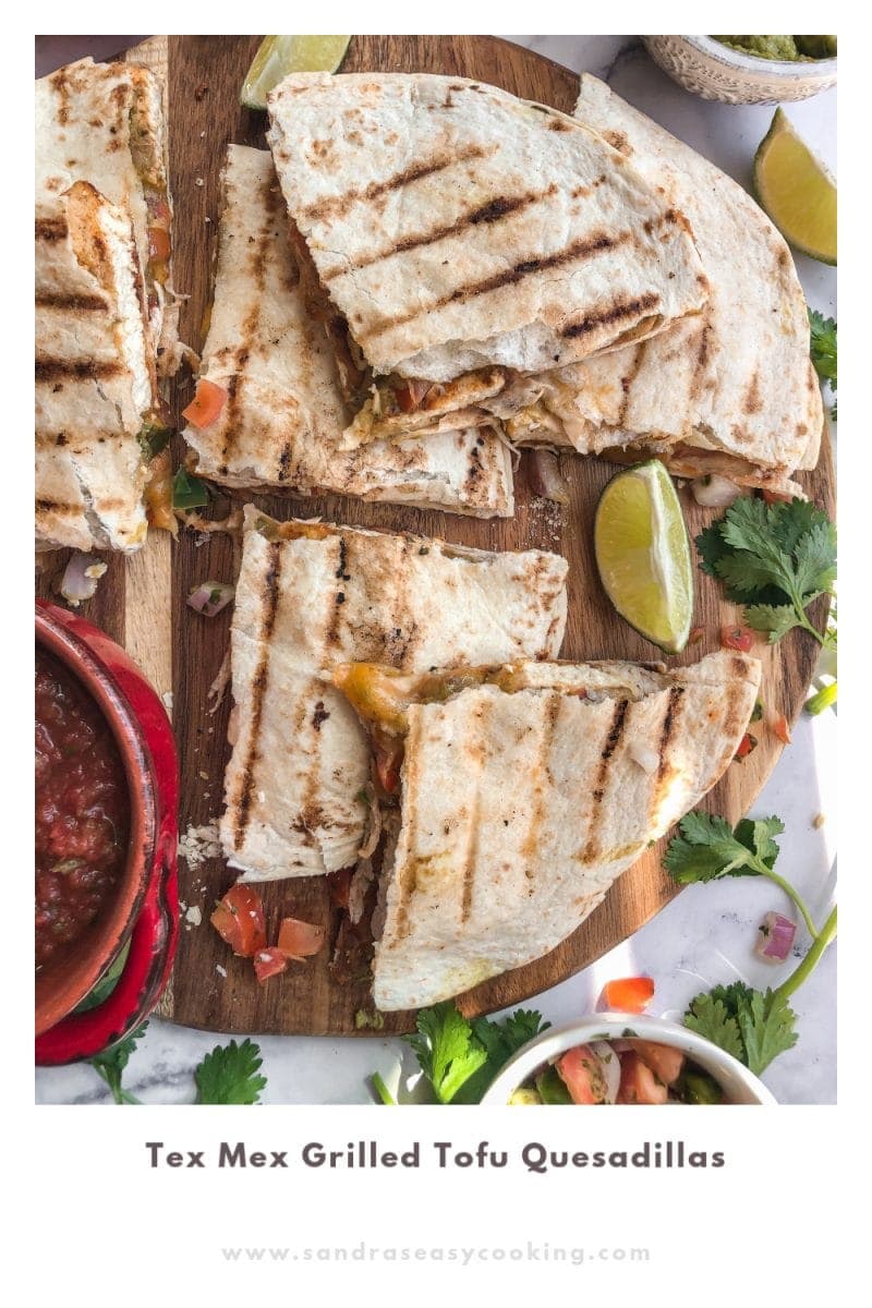 TexMex Grilled Tofu Quesadillas Sandra's Easy Cooking Grilling Recipes