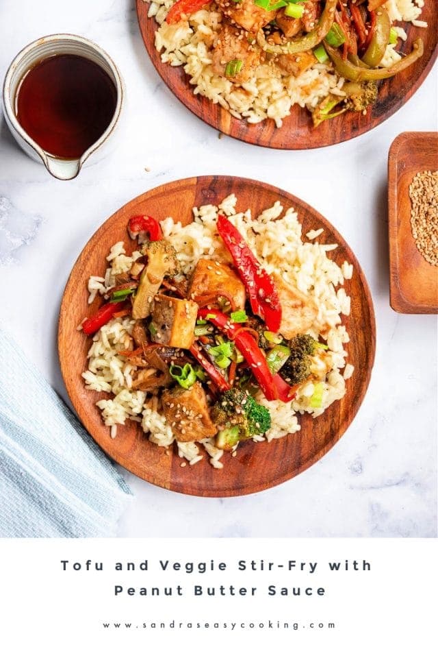 Tofu and Veggie StirFry with Peanut Butter Sauce Sandra's Easy Cooking