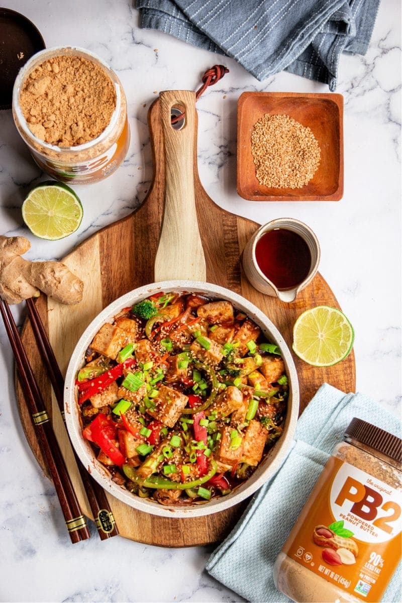 Tofu and Veggie StirFry with Peanut Butter Sauce Sandra's Easy Cooking