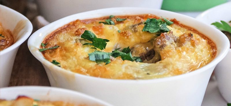 Simple and tasty recipe for Mini Sunday Brunch Casseroles
