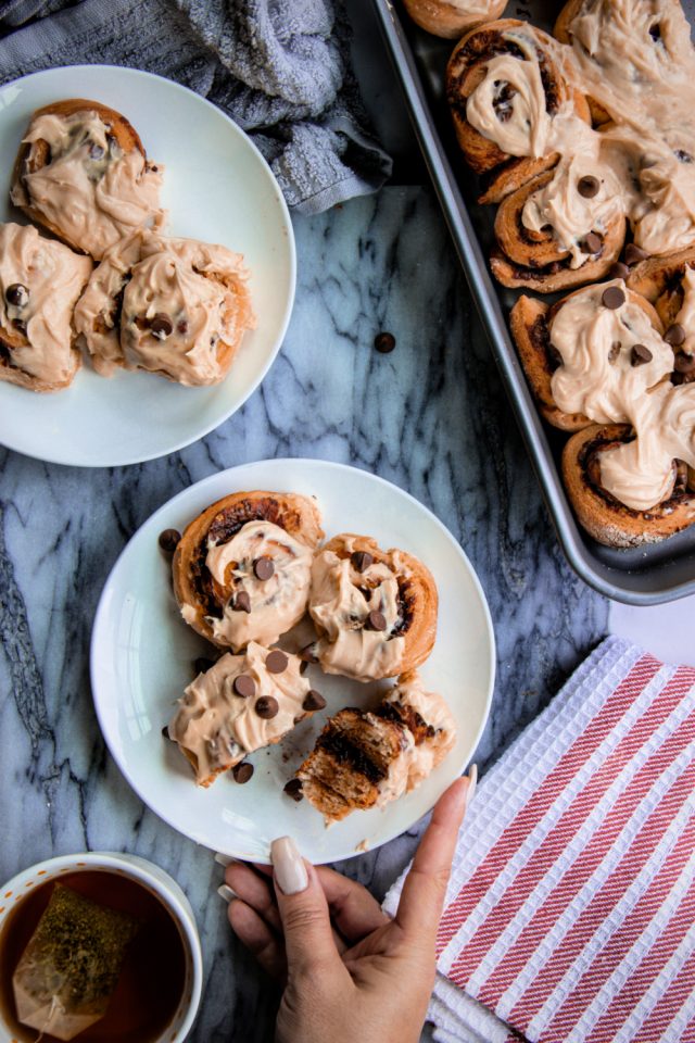 Peanut Butter and Chocolate Spread Rolls