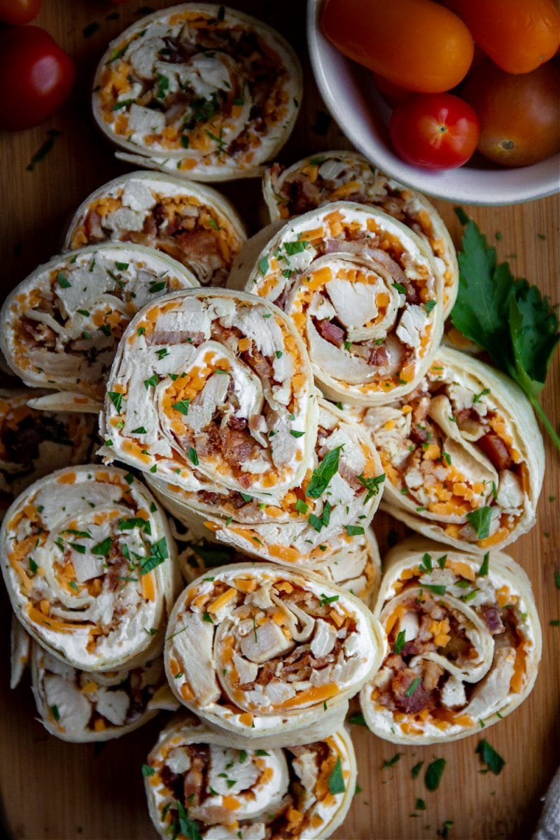 Chicken and Bacon Tortilla Pinwheels Sandra's Easy Cooking WRAPS