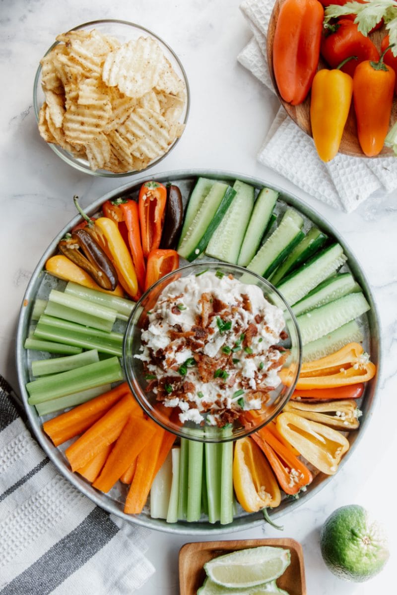 Onion Dip with Cheese and Bacon