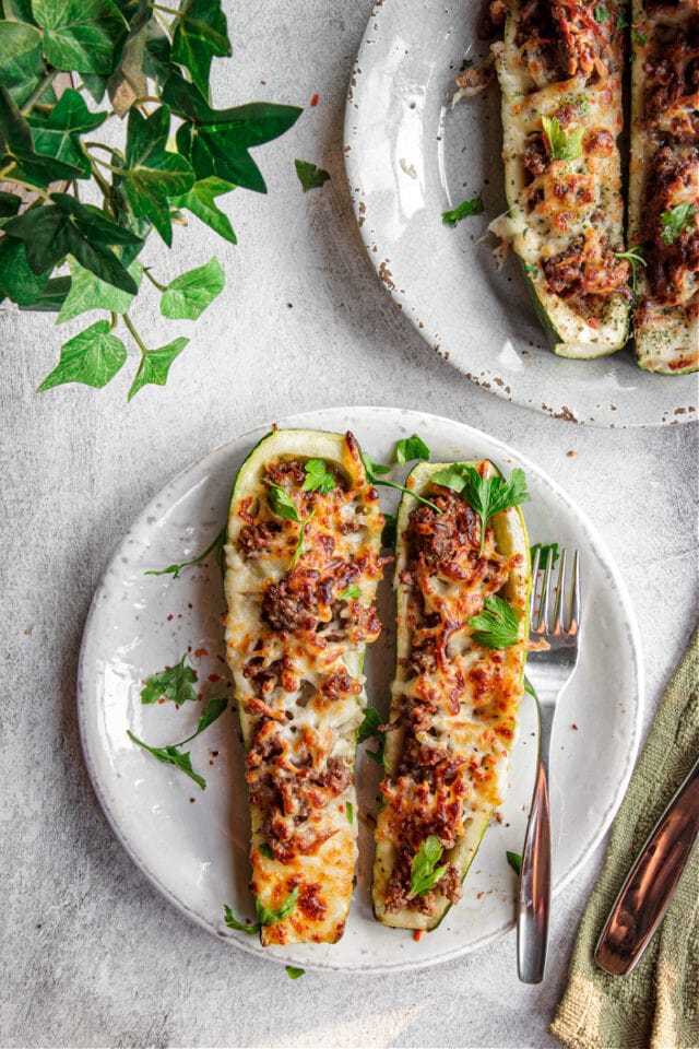 Baked Zucchini and Beef Boats Sandra's Easy Cooking