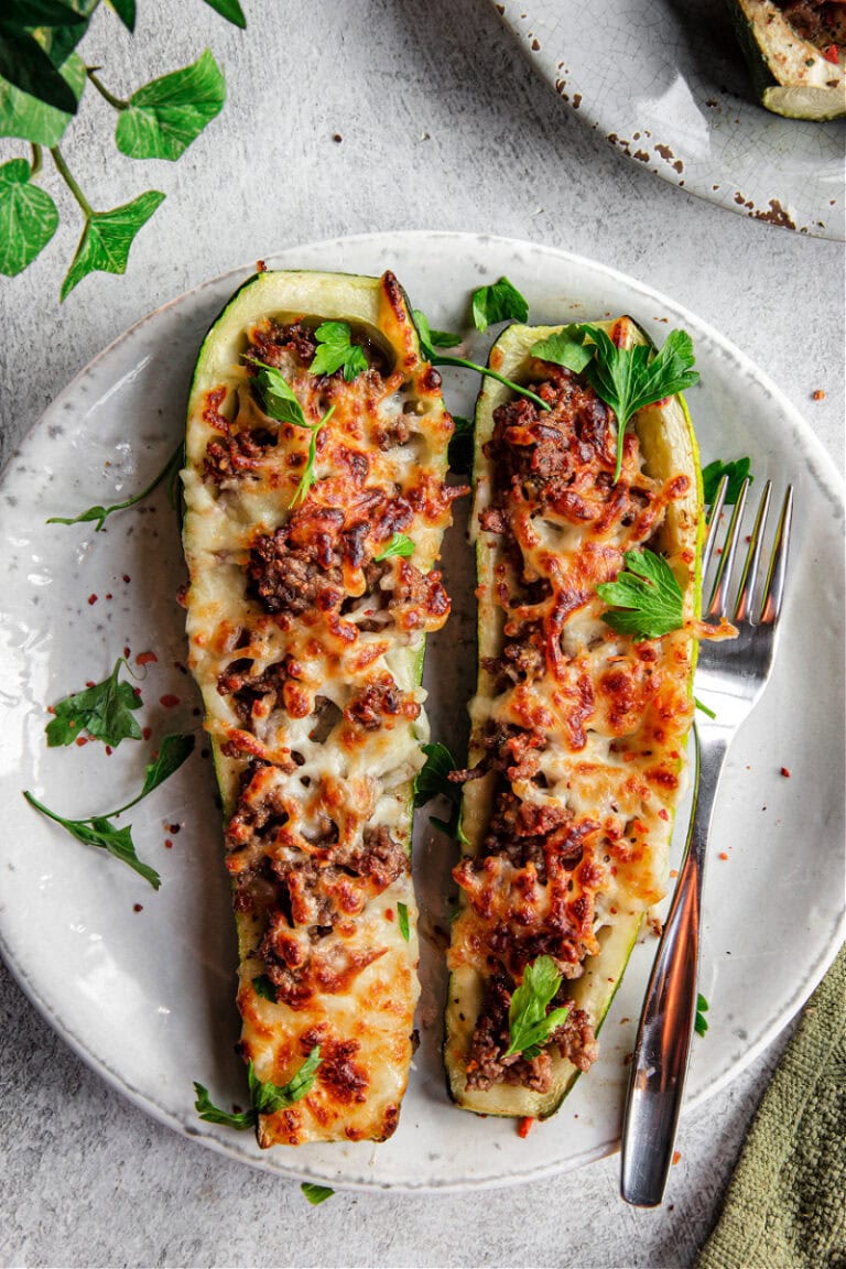 Baked Zucchini and Beef Boats Sandra's Easy Cooking