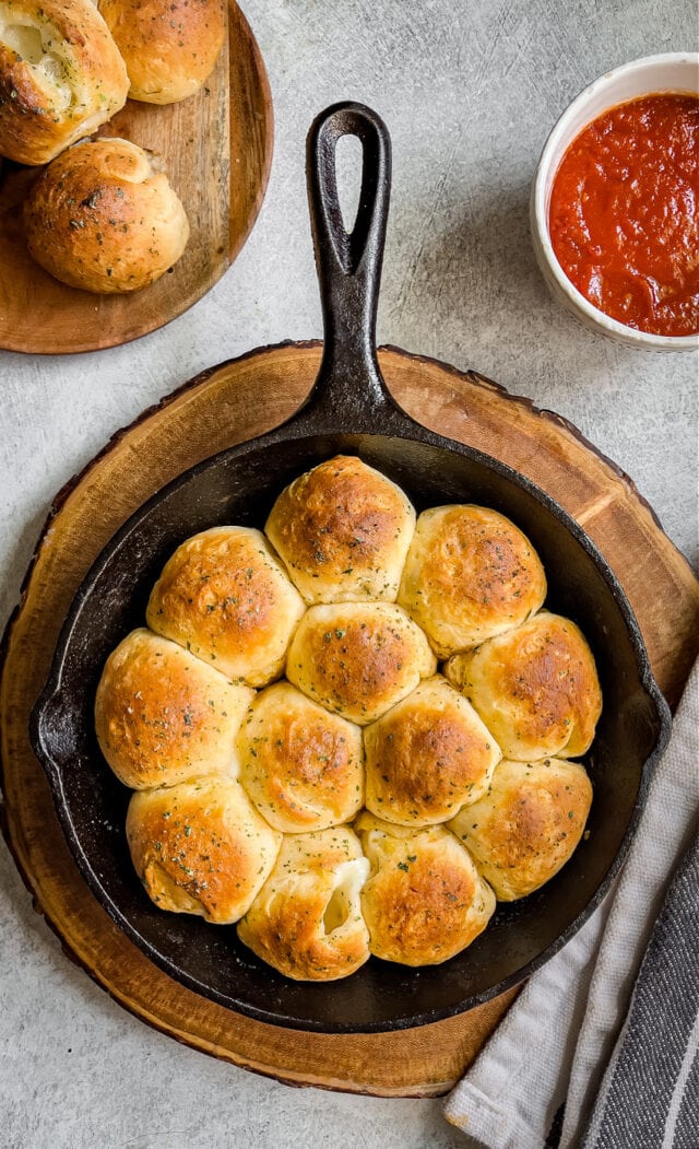 Biscuit and Mozzarella Skillet Bites Sandra's Easy Cooking