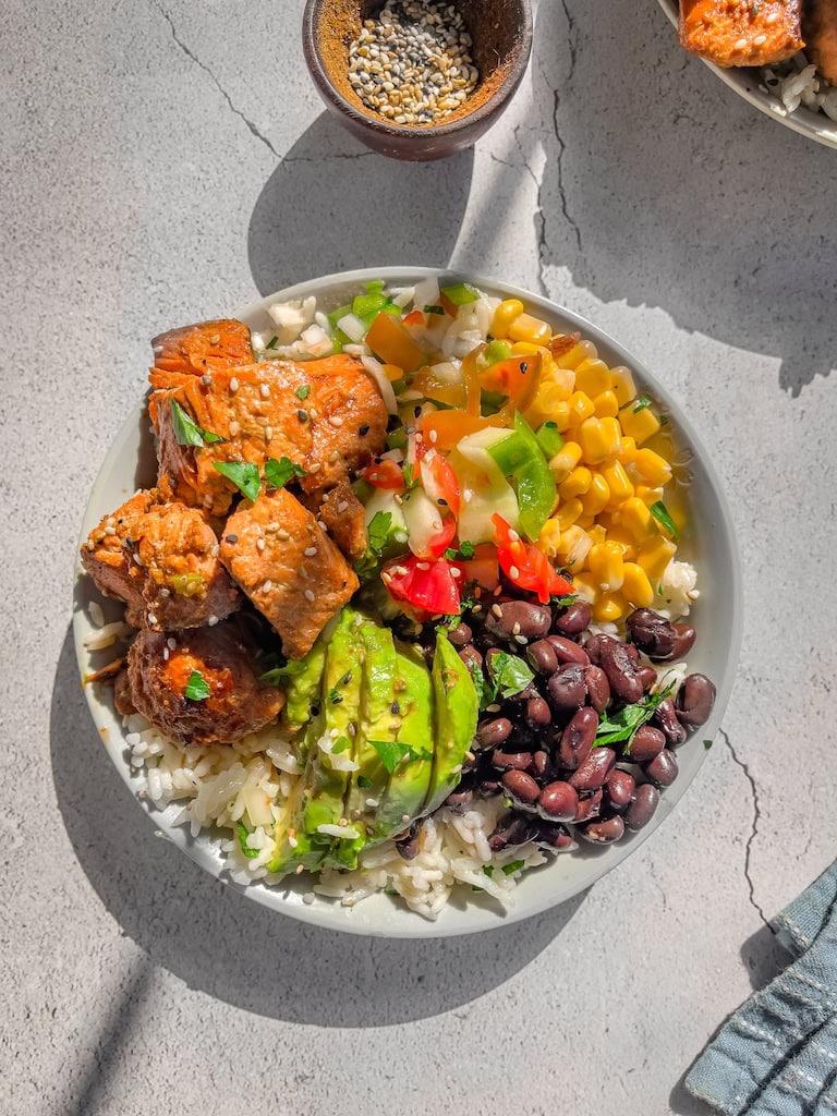 Easy Salmon Rice Bowls Sandra's Easy Cooking